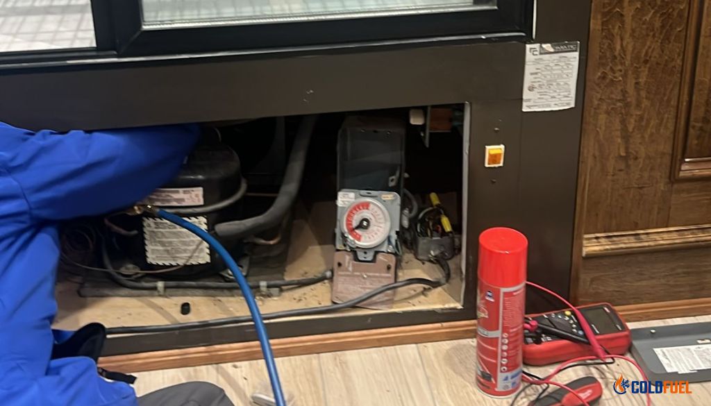 before and after refrigeration unit upgrade